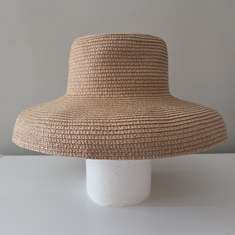 Tan Wide-Brim Summer Hat for Women